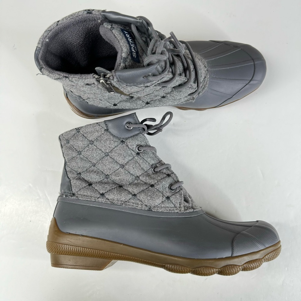 Sperry Syren Gulf Wool Quilted Gray‎ Boots Size 10